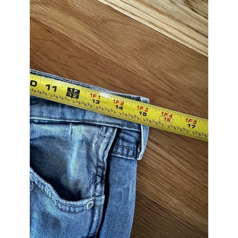 AMO Jeans Size 30/26 Twist Sweet Cheeks Cropped Piping Velvet Stripe Split Hem‍ - Picture 10 of 13